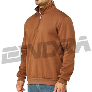 Jersey ajustado con cremallera para hombre, prendas de punto elegantes de manga larga, diseño moderno de cuello simulado, tela suave y transpirable para todos los días - Product Image 3