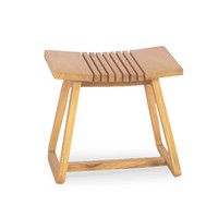 Banc de douche en teck en bois de haute qualité avec étagère pour chaises de bain en teck de salle de bain, bancs de douche et tabourets de spa fabriqués au Vietnam