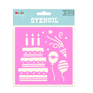 Pochoir en PET pour enfants, modèle de peinture, ours d'anniversaire, bougies, œuf de Pâques, outil d'art et d'artisanat réutilisable - Product Image 6