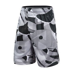 Short de basket-ball personnalisé pour hommes de Style High Street taille élastique couleur unie 100% Polyester vêtements de sport à séchage rapide - Product Image 1