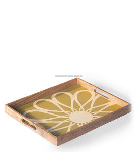 ถาดเสิร์ฟทำจากไม้ขนาดใหญ่ทำด้วยมือหรูหราและทนทานถาดที่เป็นมิตรกับสิ่งแวดล้อมสำหรับถาดเสิร์ฟอาหารตกแต่ง - Product Image 5