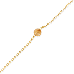 Round Citrine Stone Design Charm Link <b>Chain</b> <b>Bracelet</b> Turkish Wholesale Handmade 925 Sterling <b>Silver</b> Jewelry - Product Image 3