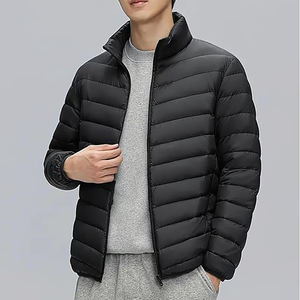 Chaqueta acolchada de invierno para hombre, chaquetas con aislamiento de nailon a prueba de viento y resistente al agua, bolsillos con cremallera, chaquetas acolchadas de estilo informal - Product Image 4