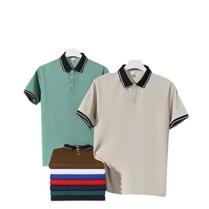 Usine directe personnalisé hommes pour Polo T-Shirt de haute qualité avec motif géométrique brodé technique sombre grande taille pour hommes - Product Image 2