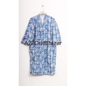 Robe de chambre pour femme élégante en tissu non tissé de luxe à col en V avec cordon de serrage, manches trois quarts, douce, respirante, séchage rapide, 100% coton - Product Image 2