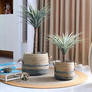 Meilleure vente Offre Spéciale ensemble de paniers de rangement en paille ronde de conception flexible avec trois paniers pour pots de fleurs fabriqués au Vietnam - Product Image 4