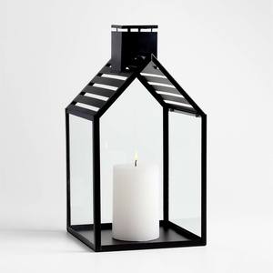 Modern <b>Black</b> Iron Lantern Nice Design <b>Candle</b> <b>Pillar</b> <b>Holder</b> for Christmas Decoration Hot Selling Lanterns by Axiom Home Accents - Product Image 1