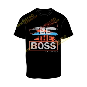 เสื้อยืดคอตตอนเทอร์รี่สีดำ 100% สำหรับผู้ชาย ทรงลำลอง แขนครึ่งตัว สไตล์สตรีทแฟชั่น รับผลิตตามแบบ OEM ระบายอากาศได้ดี ทรงปกติ น้ำหนัก 180 กรัม - Product Image 2