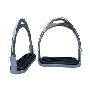 Étriers de selle en acier inoxydable imprimé de haute qualité, légers, en alliage, avec coussin en caoutchouc, antibactériens, sécurité équestre, sports équestres - Product Image 2