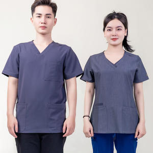 Scurbs Uniforms Medical Scrubs Camisa de buena calidad WRAP transpirable almacenado en una bolsa de polietileno del fabricante de Vietnam - Product Image 2