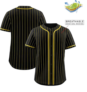 เสื้อเบสบอลผ้าโพลีเอสเตอร์ 100% สำหรับผู้ชายและผู้หญิง เสื้อเบสบอลแบบติดกระดุมเปล่า ชุดยูนิฟอร์มกีฬาสำหรับทีม - Product Image 3