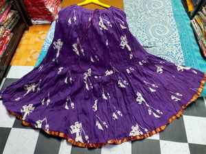 Women's Plus Size <b>Long</b> Cotton Flare <b>Skirt</b> Drawstring Breathable Soft Summer Casual Boho Style Custom Bulk India Worsted Fabric - Product Image 2