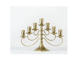 Classic 18-Inch Gold 5-Candle <b>Candelabra</b> for Table Wedding Dinner Party and Formal Event Centerpiece - Product Image 2
