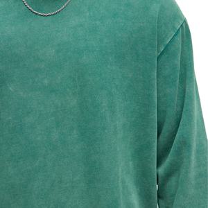 Men's Vintage Washed Cotton Fleece Tracksuit Set <b>Oversized</b> Relaxed Fit <b>Jogger</b> Pants Casual Streetwear Loungewear OEM Supply USA - Product Image 2