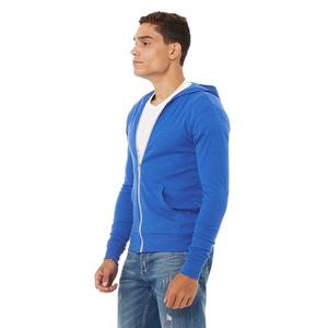 Sweat à capuche pour homme, sweat-shirt à capuche en jersey mélangé camouflage écologique avec fermeture éclair pour homme - Product Image 1