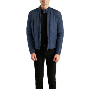 Chaquetas acolchadas de lana de estilo personalizado para hombre con manga larga transpirable precio al por mayor disponible para la venta color azul cómodo - Product Image 1