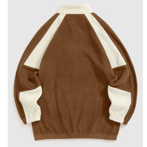 Sudadera pulóver de media cremallera para hombre, superventas, hecha a medida, tela de contraste lisa, colores, cuarto de cremallera, Sudadera con capucha, suéter sólido - Product Image 2