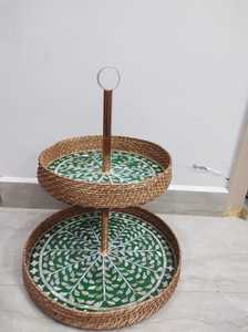 Plat de mosaïque de cuisine de plateau de fromage rond écologique moderne avec la technique d'émail de couleur - Product Image 5