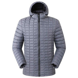 Chaqueta acolchada negra para hombre calentada de nailon 100% a prueba de viento de invierno 2026 - Product Image 1