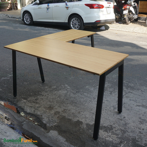 BFATB008-AtonBamboo 140x140cm L-Shape Minimalist Design Easy Assembly Bamboo and Steel <b>Footrest</b> 140x140cm <b>Footrest</b> Assembly - Product Image 6