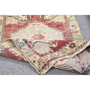 Vintage 17x32ft Rouge Beige Tapis Turc Grande Surface 10mm Épais Laine Latex Support Abstrait Motif pour Entrée Couloir Rectangle - Product Image 4