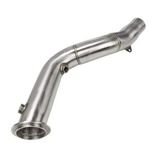 Knalpot Downpipe untuk 2015-2024 BMW S55 mesin M3 M4 M2 F80 F82 F83 <span class=keywords><strong>3</strong></span>.0L L6 <span class=keywords><strong>3</strong></span>-inci Downpipe knalpot T-304 stok Stainless USA - Product Image 5
