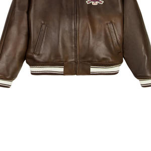 Chaqueta de Cuero Avirex Premium al Mejor Precio, Chaqueta de Invierno para Hombre, Cuero Genuino, Resistente al Viento e Impermeable, Tinte Liso, Todas las Tallas Disponibles - Product Image 5