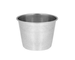 Taza de chip de acero inoxidable de 8,5 cm de plata antigua, vajilla elegante para restaurantes, hoteles, cocinas domésticas, opción de logotipo personalizado - Product Image 1