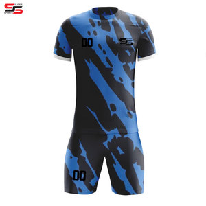 Maillot de football bon marché de haute qualité d'usine 100% ensembles d'uniformes de football de club de polyester Kit de maillot de football - Product Image 1