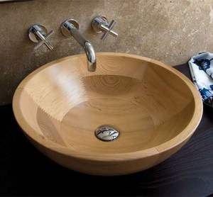 Lavabo à main en bois d'acacia manguier super lavabo antiquités lavabo en bois lavabo en bois de super qualité - Product Image 1