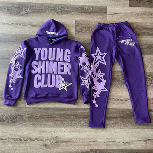 ชุดวอร์มแบบสวมหัวสำหรับผู้ชายพิมพ์ลายพัฟโลโก้ตามสั่งสำหรับฤดูหนาวสินค้ามาใหม่ - Product Image 4