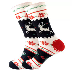 Venta al por mayor personalizado colorido impreso patrones lindos Calcetines unisex algodón peinado Navidad invierno calcetines de longitud media - Product Image 5