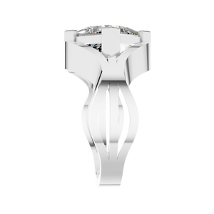 แหวนแต่งงานเพชรโมอิสซาไนต์สี D ระดับความสะอาด VVS ระยิบระยับ ทองคำแท้ 14k ของขวัญเครื่องประดับงานแต่งงาน แหวนหมั้นเพชรโมอิสซาไนต์ 8 มม. - Product Image 2