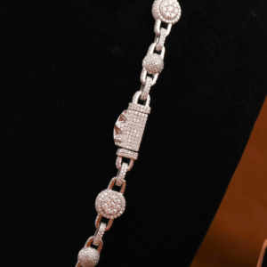 Collar de Diamantes Cultivados en Laboratorio con Corte Redondo, Chapado en Oro, para Hombre, en Plata de Ley 925, Estilo Hip Hop Rapper - Product Image 3