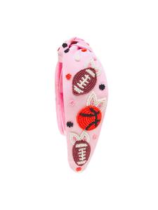 Grace Vivian Designer Haut perlé Bandeaux noués Dernier sport Tenue décontractée Accessoire Embellissement à la main Bandeaux d'équipe sportive - Product Image 6