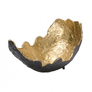 Bol à fruits en métal aluminium écologique personnalisé très populaire derniers bols en cuivre noir enduit de poudre de forme ovale durable - Product Image 2