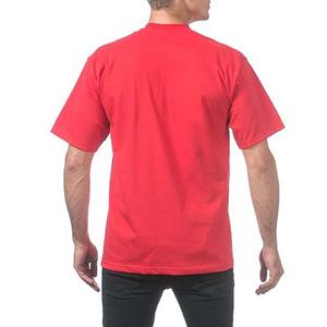<b>Red</b> Color Men's <b>High</b> Street Style Cotton Bamboo Fiber Knitted Breathable Short Sleeve Crewneck Premium Quality T Shirts - Product Image 2