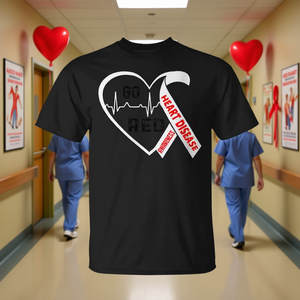 Camiseta Roja para la Concienciación sobre la Enfermedad Cardíaca, Mes de la Salud del Corazón Americano de Febrero - Product Image 1