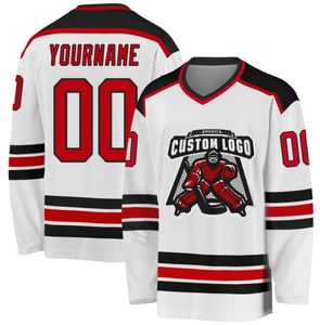 LOW Mock Hockey Jersey Sublimado Rayas Tackle Twill Team Logo Hockey Jersey Bordado personalizado Uniforme para Hockey sobre hielo - Product Image 5