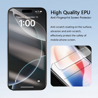 Protection d'écran en EPU souple auto-réparatrice sur mesure 0,25 mm Film en hydrogel EPU Film de réparation rapide pour iPhone 16/17 Pro Max