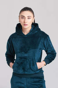 <b>Women's</b> Casual Velour Hooded Pullover Sweatshirt <b>Top</b> Pants Suit Winter Sweatsuits Tracksuit Solid Anti-Bacterial <b>Velvet</b> - Product Image 5