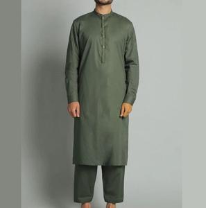 Coton pakistanais 2025 Shalwar Kameez ethnique été hiver vêtements musulmans hommes élégant Shalwar Kameez respirant vêtements d'extérieur décontractés - Product Image 3