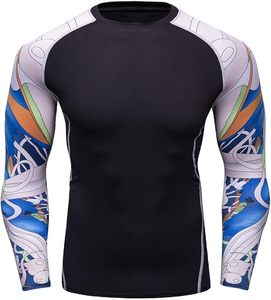 OEM <b>BJJ</b> <b>Rashguard</b> Shirt Custom Logo Compression Fit Long Sleeve Jiu Jitsu MMA Fightwear for Training - Product Image 1