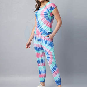 Hot Sale Women's Casual 2-Piece <b>Tie</b> <b>Dye</b> Printed Eco-Friendly Breathable Quick Dry Tracksuit Summer Wear - Product Image 2
