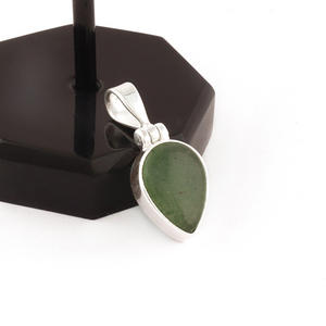 Colgante de cuarzo de fresa verde natural hecho a mano, Plata de Ley 925, colgante elegante, joyería Bohemia, regalo de cumpleaños - Product Image 2