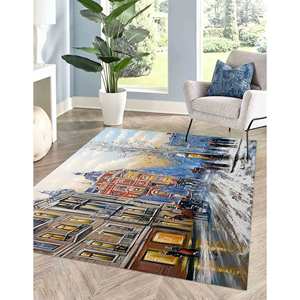 Tapis Paysage Urbain, Tapis Imprimé, Tapis Paysage Urbain, Tapis Doux Non Tissé - Product Image 4