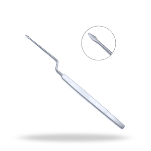 Aguja de Paracentesis Timpanal Recta Castroviejo Lucae, Instrumento Quirúrgico de Otología ENT, Acero Inoxidable, 4.75 Pulgadas - Product Image 1