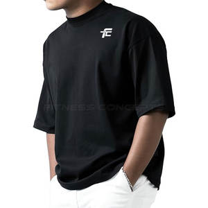 Top Design hommes Boxy Fit T-Shirts avec Logo personnalisé 2025 dernière conception hommes nouveauté coupe ample imprimé T-Shirt pour hommes - Product Image 2