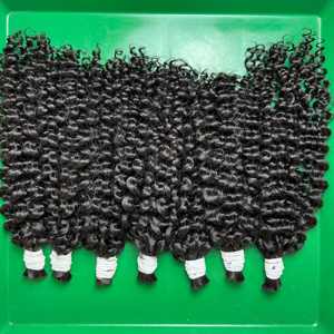 Extensiones de Cabello Humano Virgen Vietnamita con Rizos Euroasiáticos Súper Dobles, Color Natural, en Oferta - Product Image 4