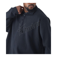Sweat-shirts de luxe pour hommes, coupe oversize, en polyester/coton, style streetwear hip-hop, broderie de logo personnalisée, impression numérique unie
